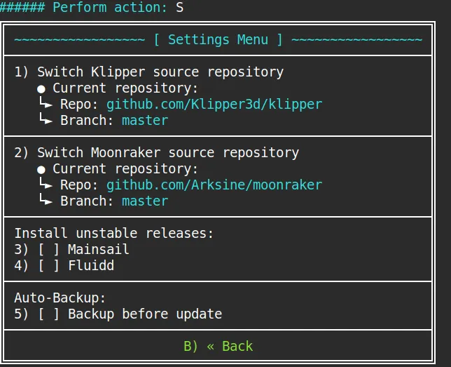KIAUH Repository 설정